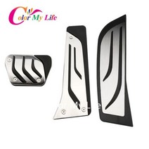 RHD 스포츠 가스 브레이크 풋 페달 커버 레스트 키트 BMW F20 F21 F30 F31 316i 318d 320i 328i 335i 1 시리즈 3 4, AT With Rest Pedal
