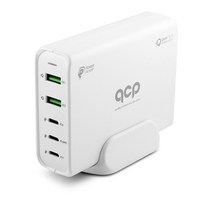 QCP 140W 고속 멀티충전기 ZX-5U06T 휴대용 여행용 PD충전 QC3.0
