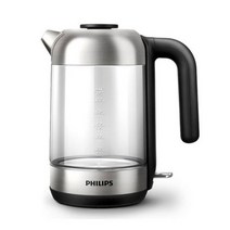 필립스 전기 주전자 투명 유리 HD9339/80 블루 LED 라이트 용량 1.7 L, HD-9339(1.7L)
