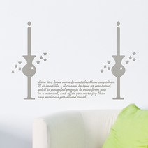 거실스티커 촛대두개 벽에붙이는스티커