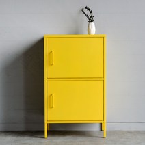 마켓비 MKB 철제수납장 캐비넷 모던세로 2문 6001015, 옐로우 0533.8548