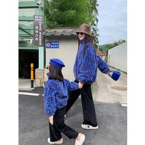 엄마 아동복 겨울 키친스 호피 무늬 두꺼운 털 엄마아이세트 겨울옷 패밀리룩 맘커플룩 암마랑커플룰 딸엄마커플룩