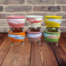 이쁘다육 예운분 원형 화분 6가지 색상, 오렌지