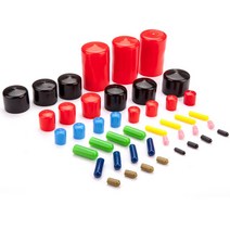 인장스프링 엔드 캡 PVC 플라스틱 케이블 와이어 스레드 커버 내경 2mm-80mm 스틸 폴 튜브 파이프, [02] Black, [24] InsideDiameter11.5mm