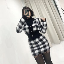 (무배)(국내제작) 글램 베베 마일디 하운드 체크 앙고라 투피스 셋업 set 2color