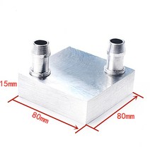 [해외] KOOLASON 80*80mm 60*60mm 컴퓨터 물 냉각 냉각기 알루미늄 블록 산업용 M 형 펠티어 라디에이터 방열판 교환기, 80x80x15mm
