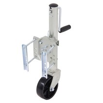 미국식 카라반 요트 텅잭 휠 캠핑카 견인 휠 자키 쟈키 고하중, 핸들접이식핸들540kg아연도금플라스틱코어휠