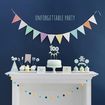 파티스토어 페이퍼9종세트 모음 _ 백일 생일상차림 생일파티용품, 페이퍼9종세트 (베이비민트)
