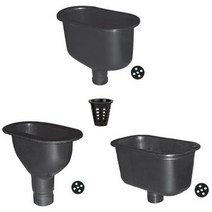 JK프리미엄 실험실 고밀도 PP 수로 플라스틱 타원형/직사각형 컵 싱크대는 병원 연구 기관, 02 02