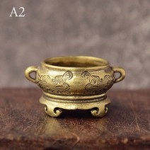 향로 촛대 청동 제사 제기 제례용 향대 황동 pocket lotus jiuding incense burner 중공 향 mini incense burner, 에이2