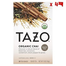 TAZO Chai Bags 타조 차이 블랙 티 백 20티백 4팩