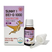 호주직수입 써니원 어린이 임산부 노약자 비타민D 드롭 액상 12ml, 1000iu(온가족용), 1병