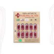 굿소일직구 SPH 프리미엄 남극 퓨어 100% 크릴오일 1500mg 10캡슐, 인지질 740mg 함유 건강 보조 식품