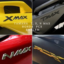 야마하 T X N MAX 혼다 PCX 이니셜 엠블럼 바이크 스쿠터 엠블럼, C타입(NMAX)=01.블랙