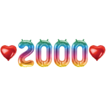 2000일 숫자 하트 풍선 세트 커플 이벤트 축하, 06.칵테일-소-2000