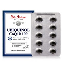 Dr. Brian Coq10 100mg 소프트젤 코엔자임 Q10 플러스 비타민 항산화 보충제 Coq10 유비퀴놀 100mg 비타민 C 80mg 비타민 E A 셀레늄 지원 심장 혈관 건강 우수한 흡수
