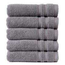 모던30 호텔수건 코마사 30수 105g 세면타올, 퍼플그레이, 5장