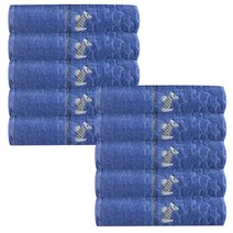 발렌티노크리스티 아가타 세면타월 150g 30수 면사, 진블루, 10개