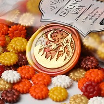 씰링스탬프 해바라기 펄 칠랍입자국 클리터 밀랍 알갱이 납장 편지봉투 뚜껑 인쇄 봉인 핸드메이드 DIY 3769287819, 여하성기