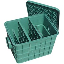 오수받이 플라스틱 그리스트랩 집수정 빗물 PVC 우수, 그린 650 매립형 65x35x31