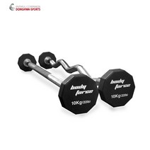 [동화스포츠] 바디포스 TPU 우레탄 10각 고정식 바벨 일자바 컬바 10kg~30kg, 일자, 30kg, 1개