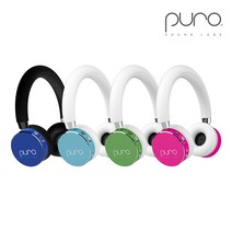 무료 퓨로 Puro BT2200 청력보호 블루투스 5.0 무선 헤드셋 접이식 동시청취 어학용, 핑크색상