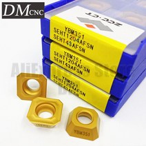 카바이드 밀링 인서트 CNC 금속 커터 선반 밀 블레이드 SEHT1204AFSN YBM351 SEHT1204 AFSN SEHT 1204 10 개
