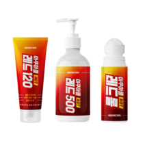 바르는파스 리커버리로션 어깨 허리 무릎 핫파스 온찜질 파스 스포츠 마사지 수용성 젤 근육통 헬스 운동 휘트니스 스포츠 피부진정효과 대용량 아쿠아쿨 HOT 레드, 레드롤, 1개