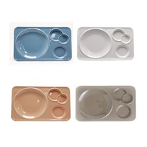 모던컬러 시리즈 멜라민 양식 식판, 하드블루