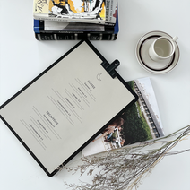 A5 A4 포니 원목 우드 카페 메뉴판 클립보드 스탠드 테이블 메뉴판, 도토리 A5 세로형(스탠드포함)