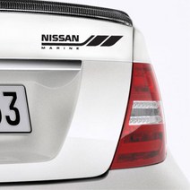 닛산마린 글자 자동차로고 튜닝스티커 차량용데칼, 1개, 레드