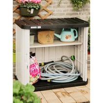 DIY 실외 베란다장 수납함 슬라이드수납함, 1 조각, 갈색 높이 60cm 600V