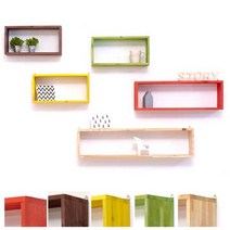 리빙스토리 큐브 원목 인테리어 벽선반 벽걸이선반, 네추럴