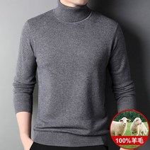 남성 터틀넥 니트 스웨터 퓨어 울 100 폴라 목티 순모