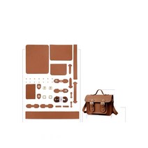 여성 클래식 메신저 백 가죽 가방 만들기 DIY 키트, 스몰브라운(DIY)
