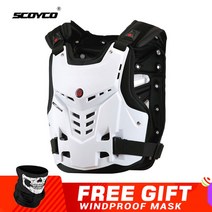scoyco 오토바이 갑옷 ce motocross chest back moto 159, XL, 협력사, am05 흰색 갑옷