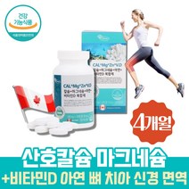약 4개월 캐나다직수입 마린 산호 칼슘 마그네슘 복합제 뼈 치아 영양제 보충제 성인 필수 영양소 칼슘제 왼쪽눈떨림 근육영양제 코랄 복합 손저림영양제 중년 잇몸에좋은 무기질