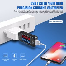 전압계 3.3V-30V USB LCD 디지털 전류 전압 테스터 볼트 감지 충전기 용량 미터 모바일 전원, 한개옵션0