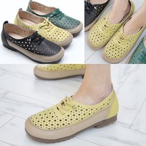 벨루치슈즈 여성 천연가죽 2cm 발편한 봄 여름 펀칭 로퍼 컴포트화 효도화 무지외반증 여름신발