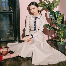 개화기의상 영국풍 레트로 클래식 셔츠 카라 롱 원피스 공주풍 유럽풍 복고풍 하객 셀프웨딩드레스