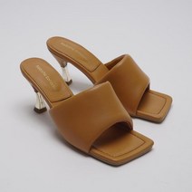 스퀘어토 심플 볼륨 뮬 슬리퍼 샌들 7cm
