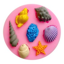 실리콘 몰드 DA_소라조개 7구 /석고방향제 비누