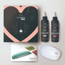 [리니팜] 국내산 안전인증 UV레진 크리스탈레진 크리스탈 레진아트 중점도 고점도 용액 주제 경화제 레진공예 몰드 키링 재료, UV레진+UV램프, 중점도 100g + UV램프