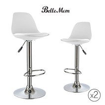 핸즈홈 벨르맘 의자 5종(2개1세트) 바체어 회전의자 암체어, 벨르맘 회전바체어-화이트(2개1SET)(4684)