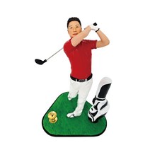 지코피규어 3D피규어 골프트로피 이글 싱글 기념패 피규어 골프패, 레드