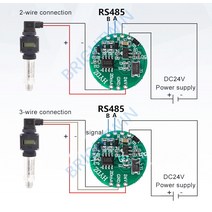 소형 아날로그 데이터 수집 모듈 0-5V 4-20mA ~ RS485 변환기 Modbus RTU 통신, 한개옵션1, 01 4-20mA to RS485