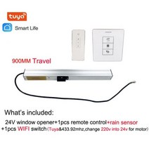 스마트콘센트 IOT 900MM DC 전동 Tuya 창 액추터 Velux 오프너 자동 열림 닫힘 채광창 홈 오토메이션, kit6