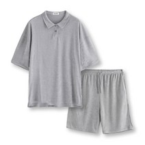 우일신 올란도 남성 타올지 상하의 오버핏 카라티 트레이닝 홈웨어 세트