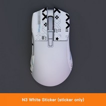 Motospeed-Darmoshark N3 M3 무선 블루투스 게임용 마우스 액세서리 미끄럼 방지 스티커 1 팩, N3 White Sticker