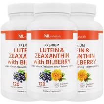 [미국번개배송] 착한명품 마이라이프 내추럴스 루테인 & 지아잔틴 + 빌베리 120 야채캡슐 3병